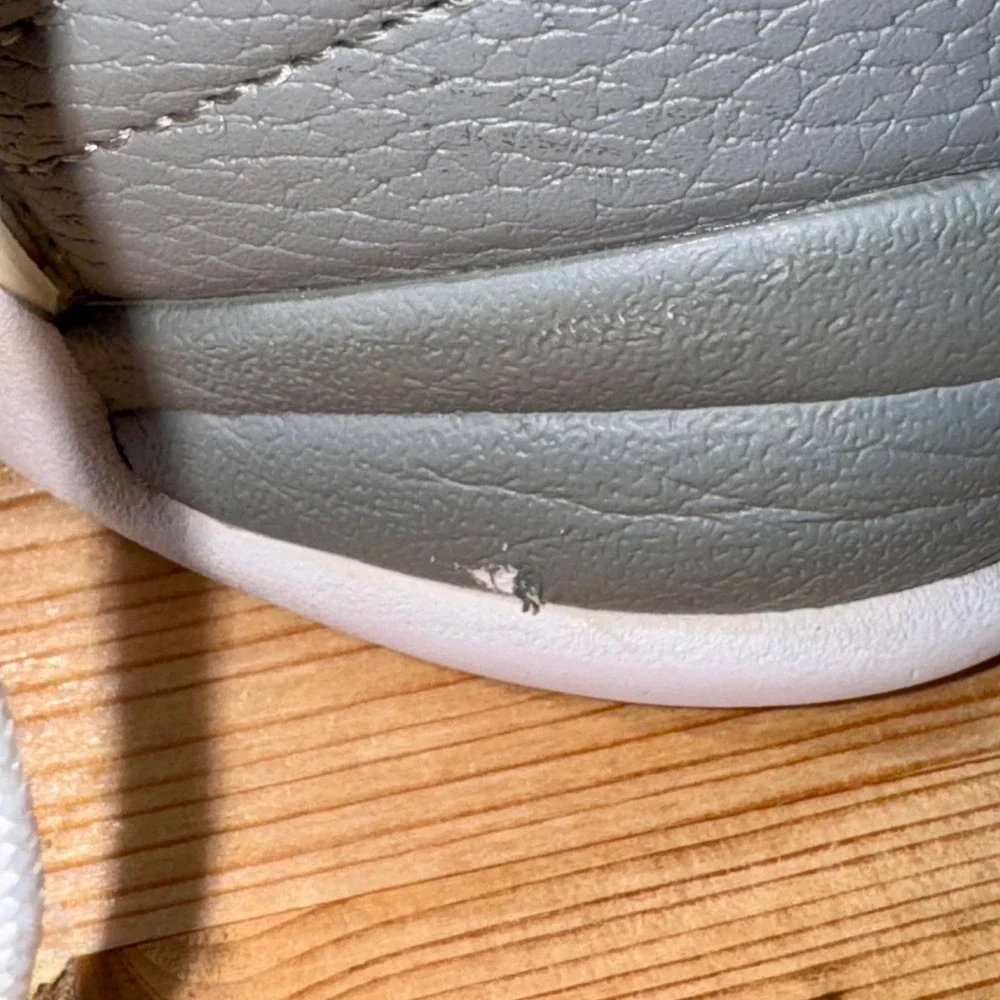 Jordan 12 Retro Sneakers Stealth Gray White Leather Basketball Shoes‎ OG Size 7